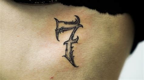 Number 7 Tattoo Fonts Number 7 Tattoo Fonts
