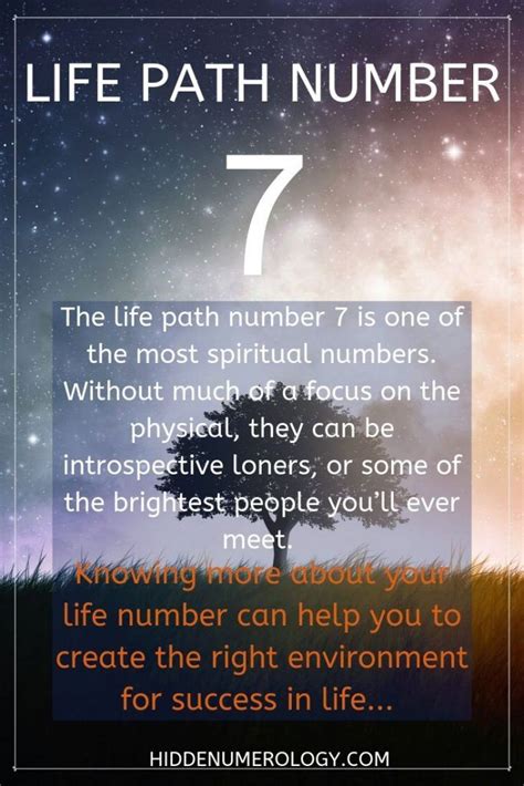 Numerological Meaning Of The Number 7 Numerology Life Path