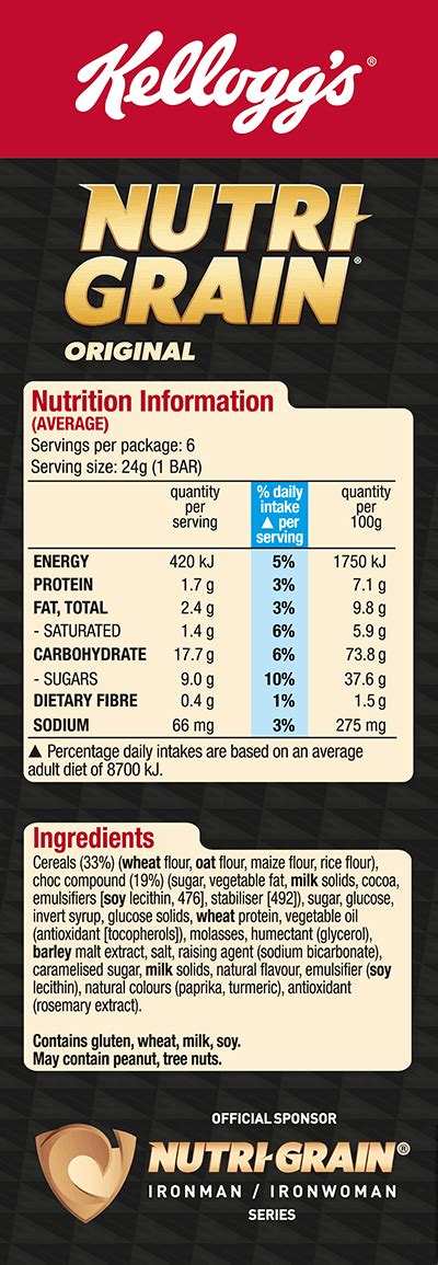 Nutri Grain Cereal Nutrition Facts Besto Blog