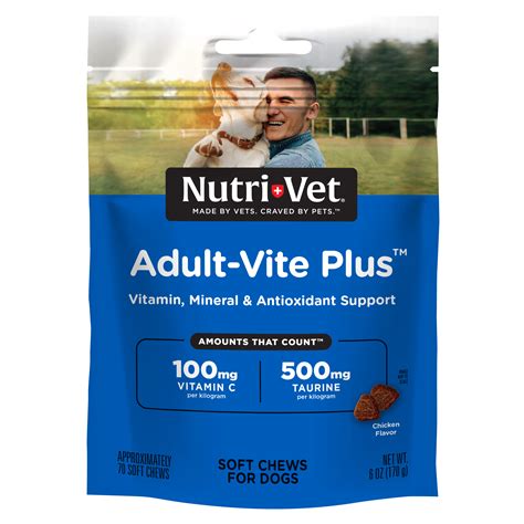 Nutri Vet Adult Vite Plus Soft Chews 6Oz Walmart Com