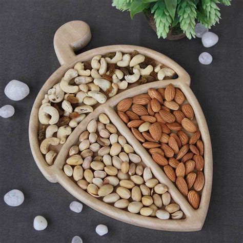 Nuts And Dry Fruits Tray Wooden Tray Wooden Serving Tray