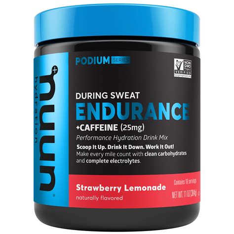 Nuun Hydration Endurance Powder Strawberry Lemonade Caffeine Nuun Hydration Endurance Powder Strawberry Lemonade Caffeine