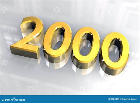 O Ano 2000 Novo No Ouro 3D Ilustra O Stock Ilustra O De V Spera O Ano 2000 Novo No Ouro 3D Ilustra O Stock Ilustra O De V Spera