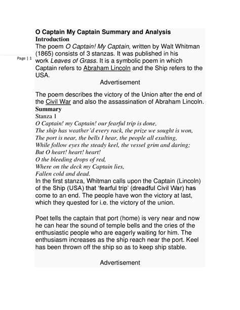 O Captain My Captain Summary Latest News Articles Stories Amp Videos O Captain My Captain Summary Latest News Articles Stories Amp Videos