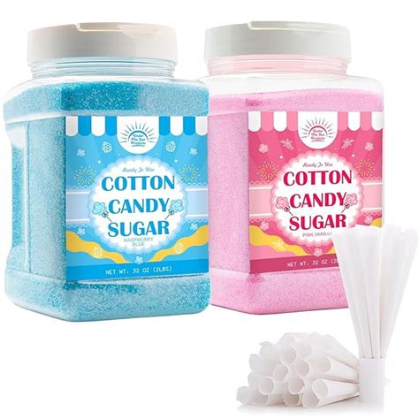 Obelys Floss Sugar Cotton Candy Mix Pink Vanilla Blue Raspberry 2 Pack 3 25 Lbs 100 Cones Walmart Com