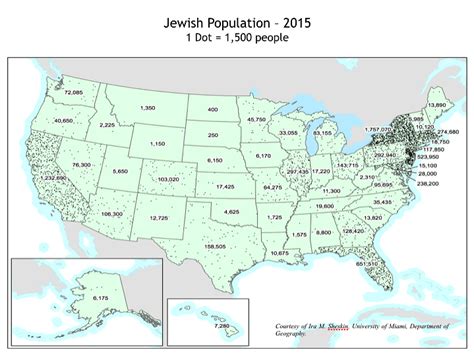 Oc American Jewish Population By State 2015 1728X1080 Mapporn