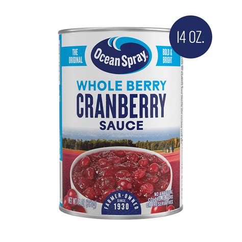 Ocean Spray Jellied Cranberry Sauce Canned Side Dish 14 Oz Can