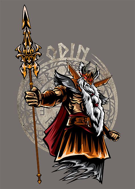 Odin Raven Norse Mythology Valhalla Viking Nordic Gods Scandinavian