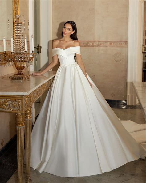 Off Shoulder Satin Wedding Dress Trends 2023: Elevate Your Look