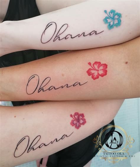 Ohana Tattoo With Flower Ohana Tattoo Culture World Spirit Soul