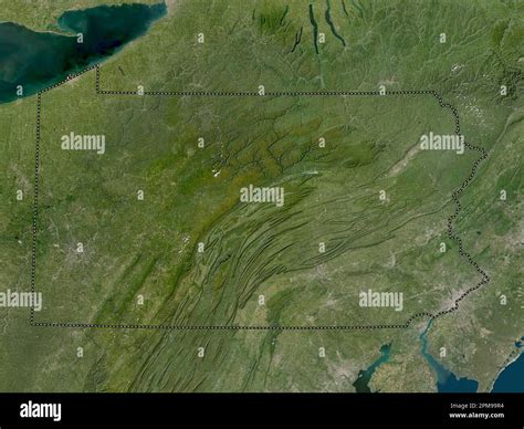 Ohio State Of United States Of America Low Resolution Satellite Map