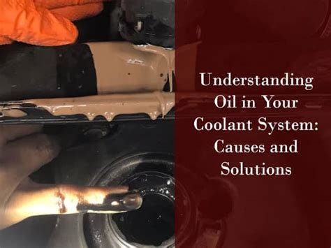 Oil In Coolant System Causes Solutions