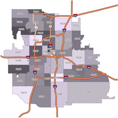 Oklahoma City Ok Zip Code Map 43 Zip Codes Us Map Guide
