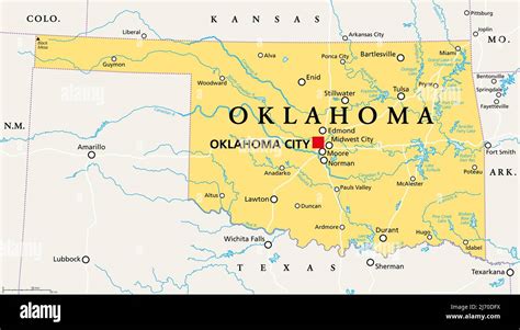 Oklahoma City On Map Stock Photo Image Of Located Explore 114073768