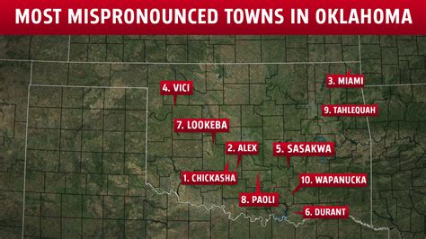 Oklahoma S Most Mispronounced Towns