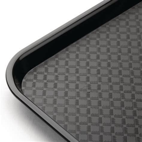 Olympia Kristallon Polypropylene Fast Food Tray Black Medium 415Mm