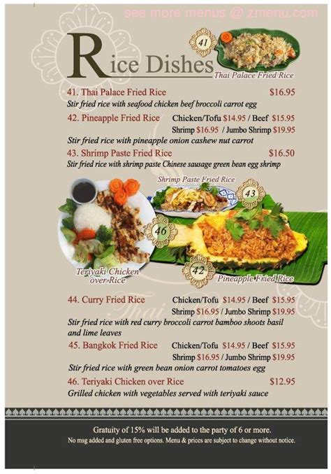 Online Menu Of Thai Palace Restaurant Restaurant Kalispell Montana