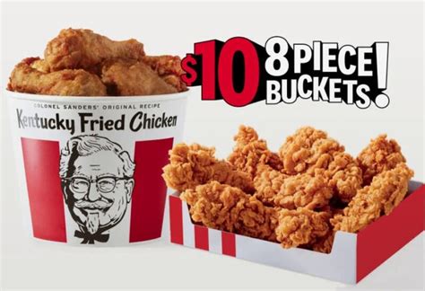 Online Only Fried Chicken Deals Kfc 10 8 Piece Buckets