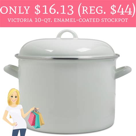 Only 16 13 Regular 44 Victoria 10 Qt Enamel Coated Stockpot Deal