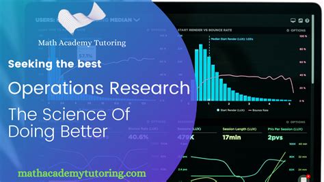 Operations Research The Science Of Doing Better Math Academy