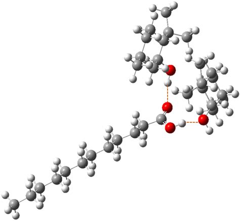 Optimised Structure Of Hydrogen Bond Donor Menthol Dodecanoic Acid