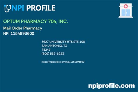 Optum Pharmacy 704 Inc Mail Order Pharmacy And Pharmacy In San