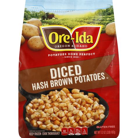 Ore Ida Diced Hash Brown Potatoes Frozen Food Snacks Same Day Delivery