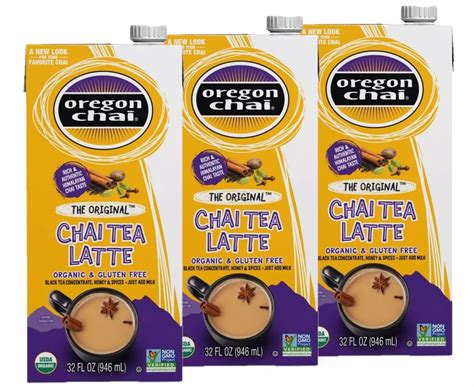 Oregon Chai Organic Chai Tea Latte Concentrate Original 32 Oz 3 Pack Walmart Com