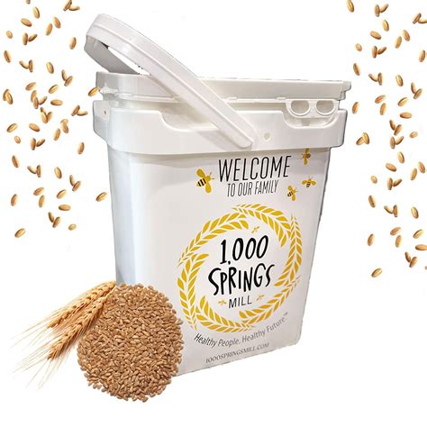 Organic Hard White Winter Wheat Berries 25Lb Bulk Bucket For Grain Organic Hard White Winter Wheat Berries 25Lb Bulk Bucket For Grain