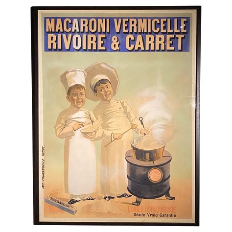 Original Art Nouveau Poster Macaroni Vermicelle Rivoire Et Carret