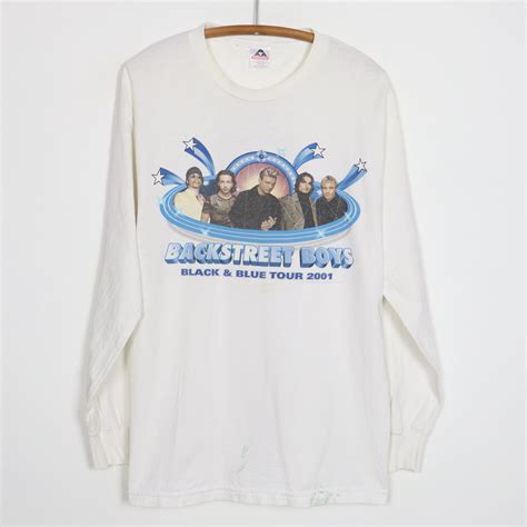 Original Vintage 2001 Backstreet Boys Black Blue Tour Long Sleeve Shirt Wyco Vintage