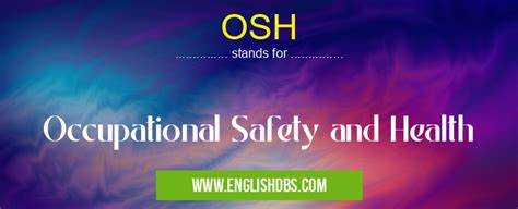 Osh Medical Abbreviation