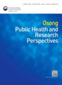 Osong Public Health And Research Perspectives Osong Public Health And Research Perspectives