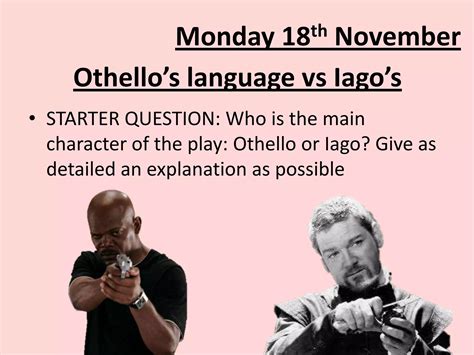 Othello S Language Vs Iago S