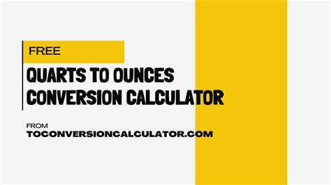 Ounces To Quarts Conversion Calculator