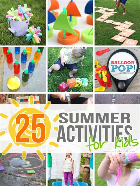 Outdoor Activities For Kids Educational Activities For Kids Summer
