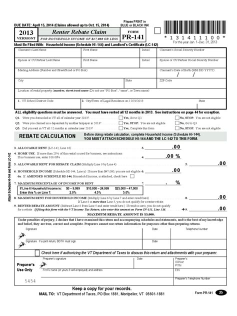 Pa Rent Rebate Form