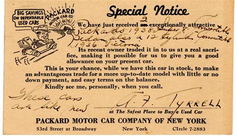 Packard New York 1938 Used Cars For Sale Special Notice Packard New York 1938 Used Cars For Sale Special Notice