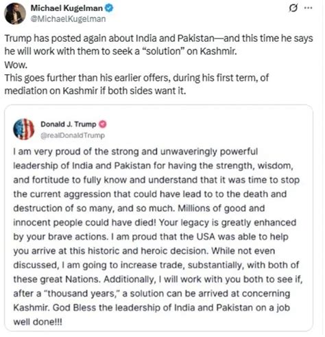 Pakistan India Ceasefire Trump S Kashmir Mediation Offer Wins Global