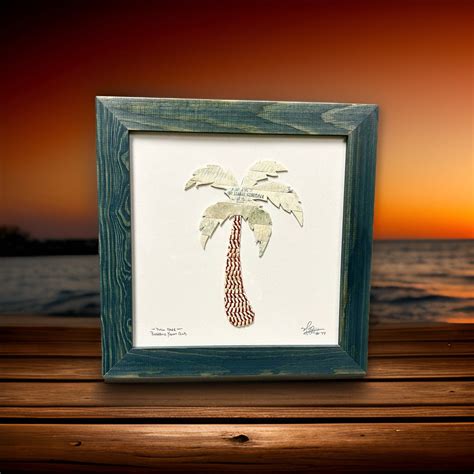 Palm Tree Original Artwork Made From Actual Used Baseballs Palm Tree Original Artwork Made From Actual Used Baseballs