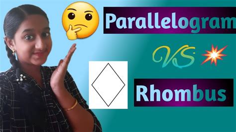Parallelogram Vs Rhombus Easy Method To Learn The Shapes Youtube