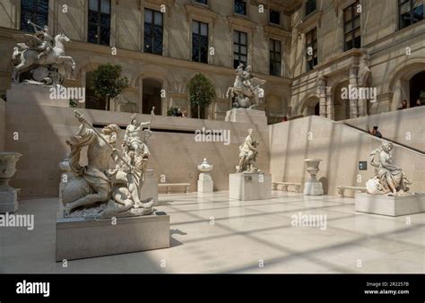 Paris France 05 13 2023 Louvre Museum Sculpture Perseus And