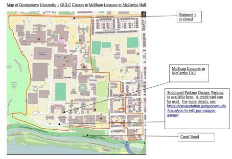 Parking And Map Georgetown University Association Of Retired Faculty