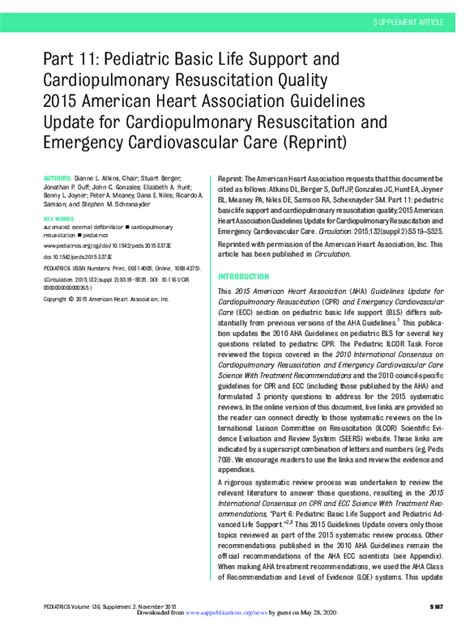 Part 11 Pediatric Basic Life Support And Cardiopulmonary Resuscitation Part 11 Pediatric Basic Life Support And Cardiopulmonary Resuscitation