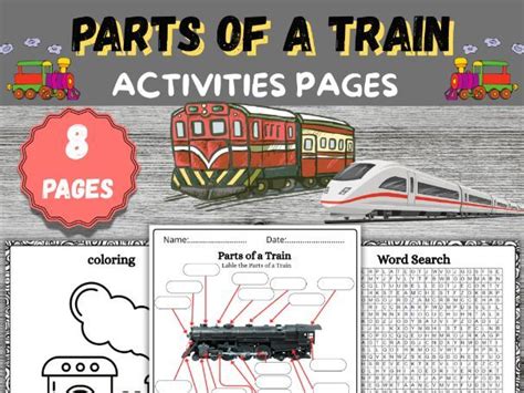 Parts Of A Train Worksheet Teaching Resources