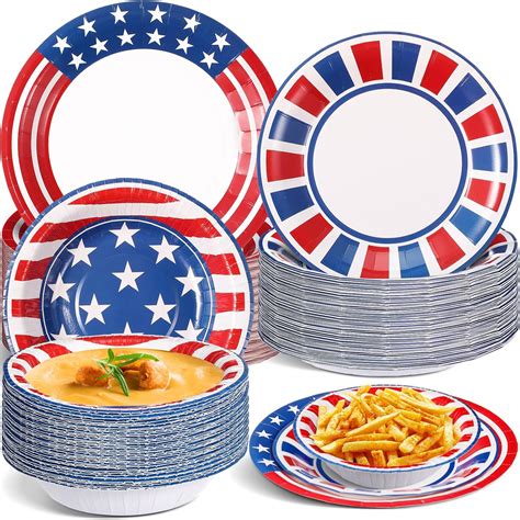 Party Supplies Fourth Of July Paper Plates 4Th Of July Plates 50 Piece 4Th Of July