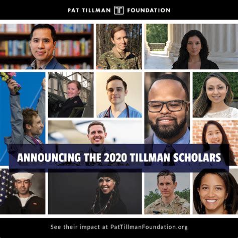 Pat Tillman Foundation Announces Its 2020 Tillman Scholars Pat