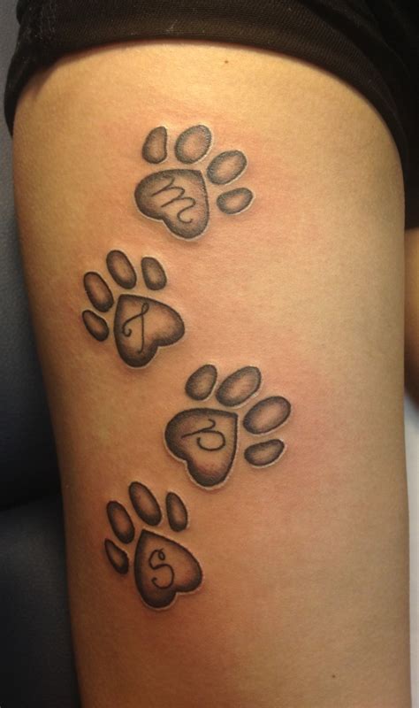 Paw Print Tattoos Designs Ideas And Meaning Tattoos For You