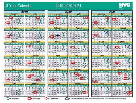 Pay Calendar Nyc Printable Calendars At A Glance