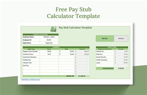 Pay Stub Calculator Texas